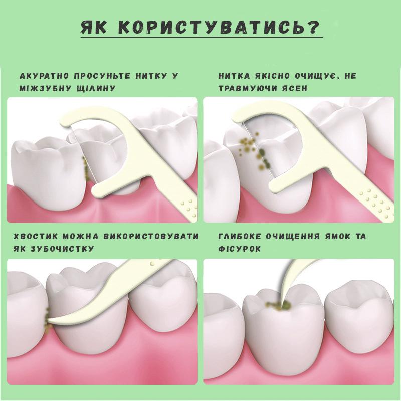 Зубные флостики 2в1 50 шт. - фото 3