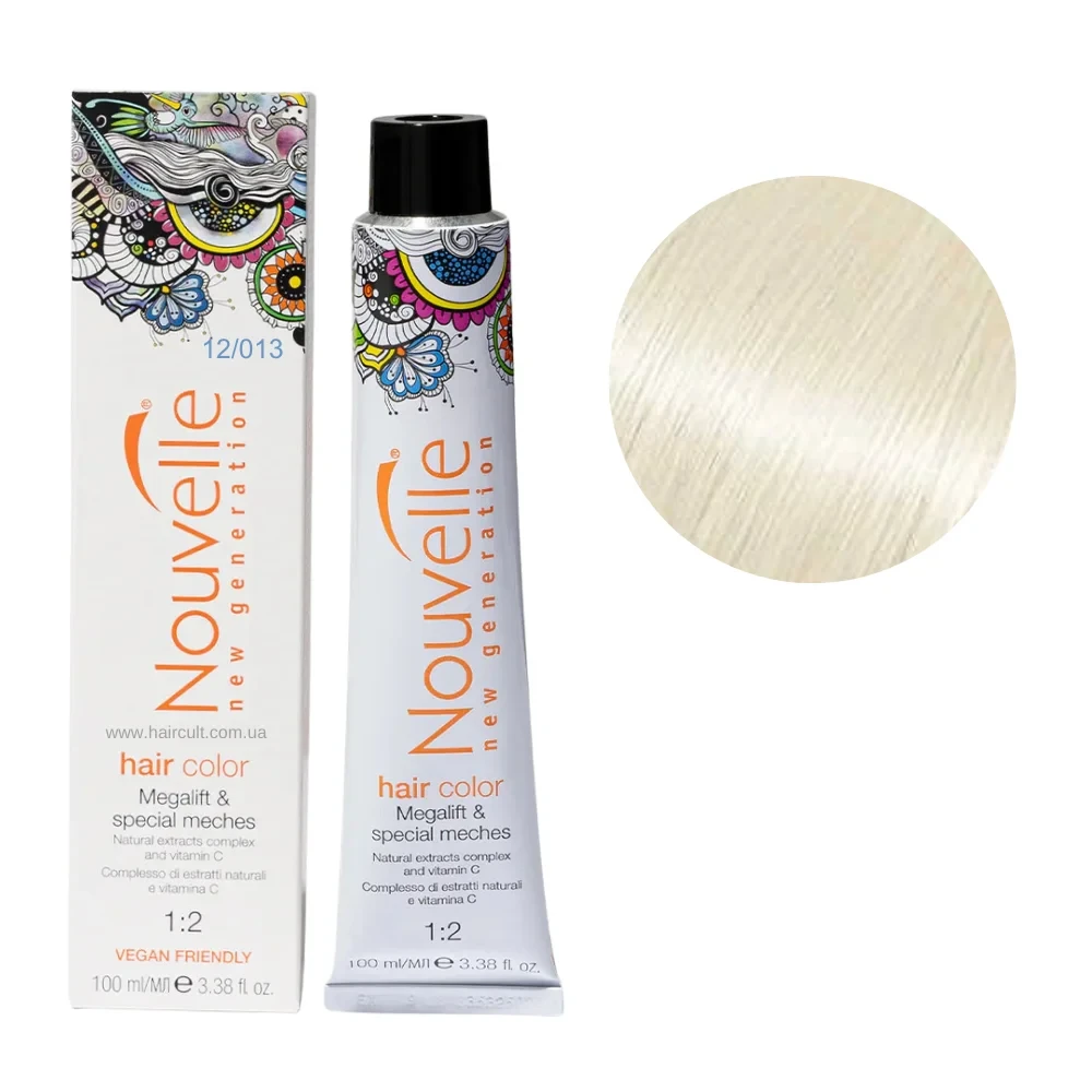 Краска для волос Nouvelle Hair Color 12/013 Ультрасветлый блондин плюс с бежевым оттенком 100 мл Краска для волос Nouvelle Hair Color 12/013 Ультрасветлый блондин плюс с бежевым оттенком 100 мл
