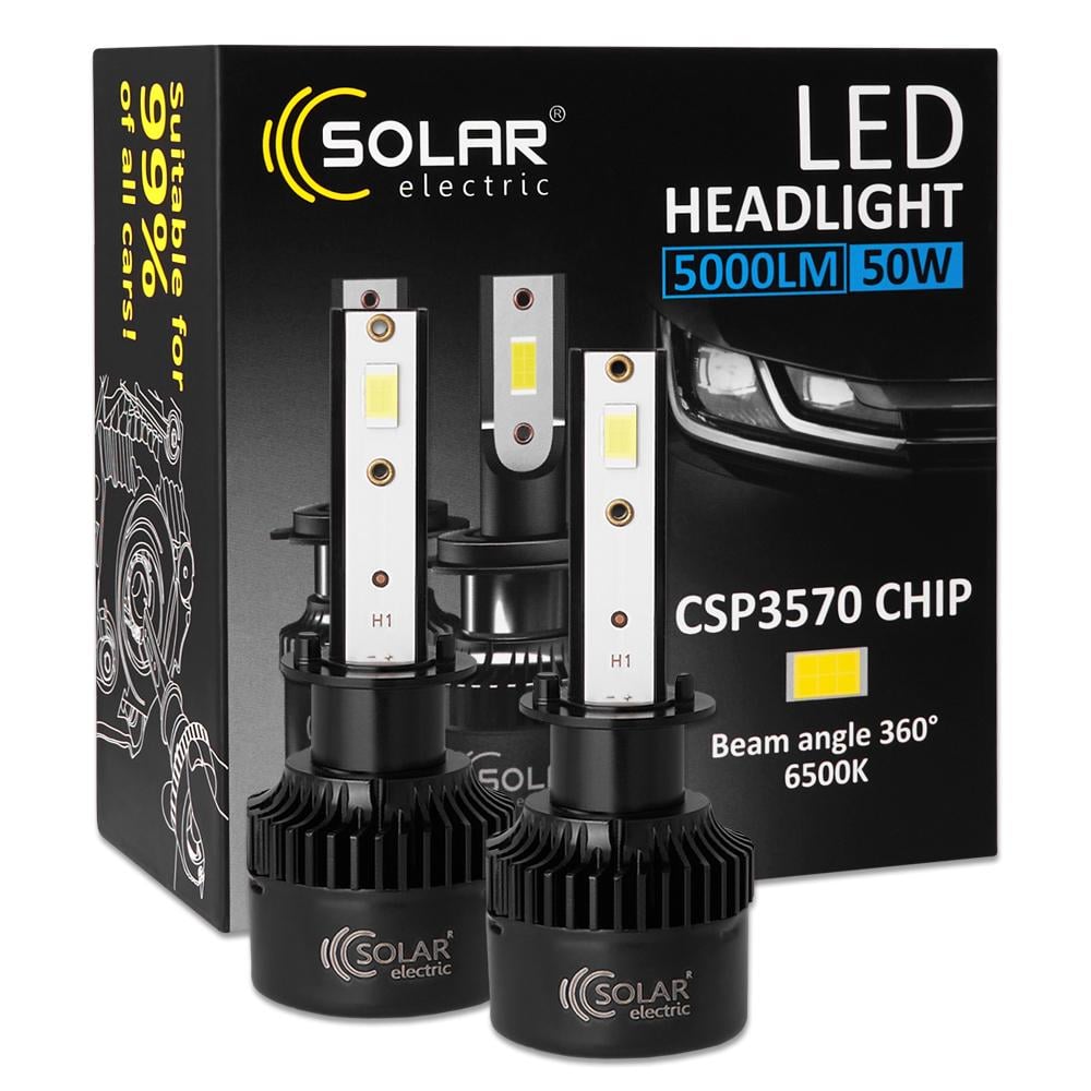 Автолампа Solar LED H1 12/24V 50W 5000Lm 6500K CSP3570 2 шт.