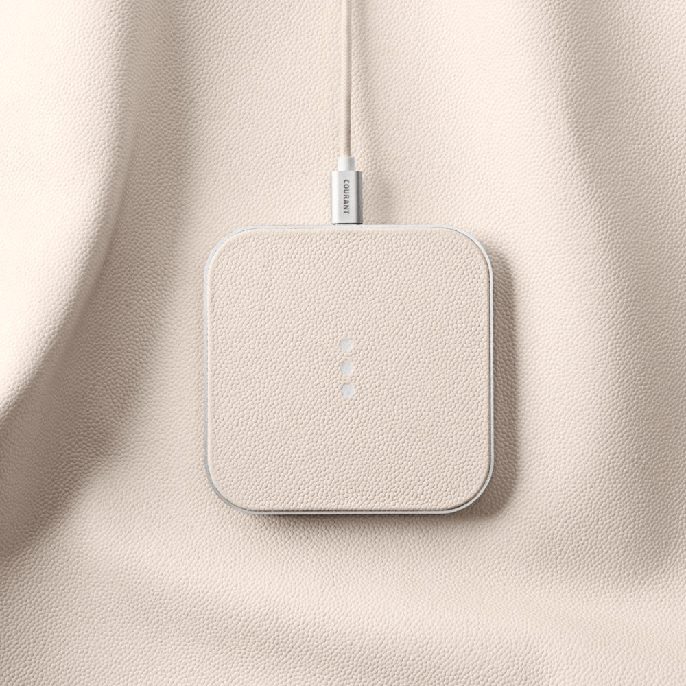 Беспроводная зарядка Courant Catch 1 Single Fast Wireless Charger, Bone (CR-C1-WH-SL)