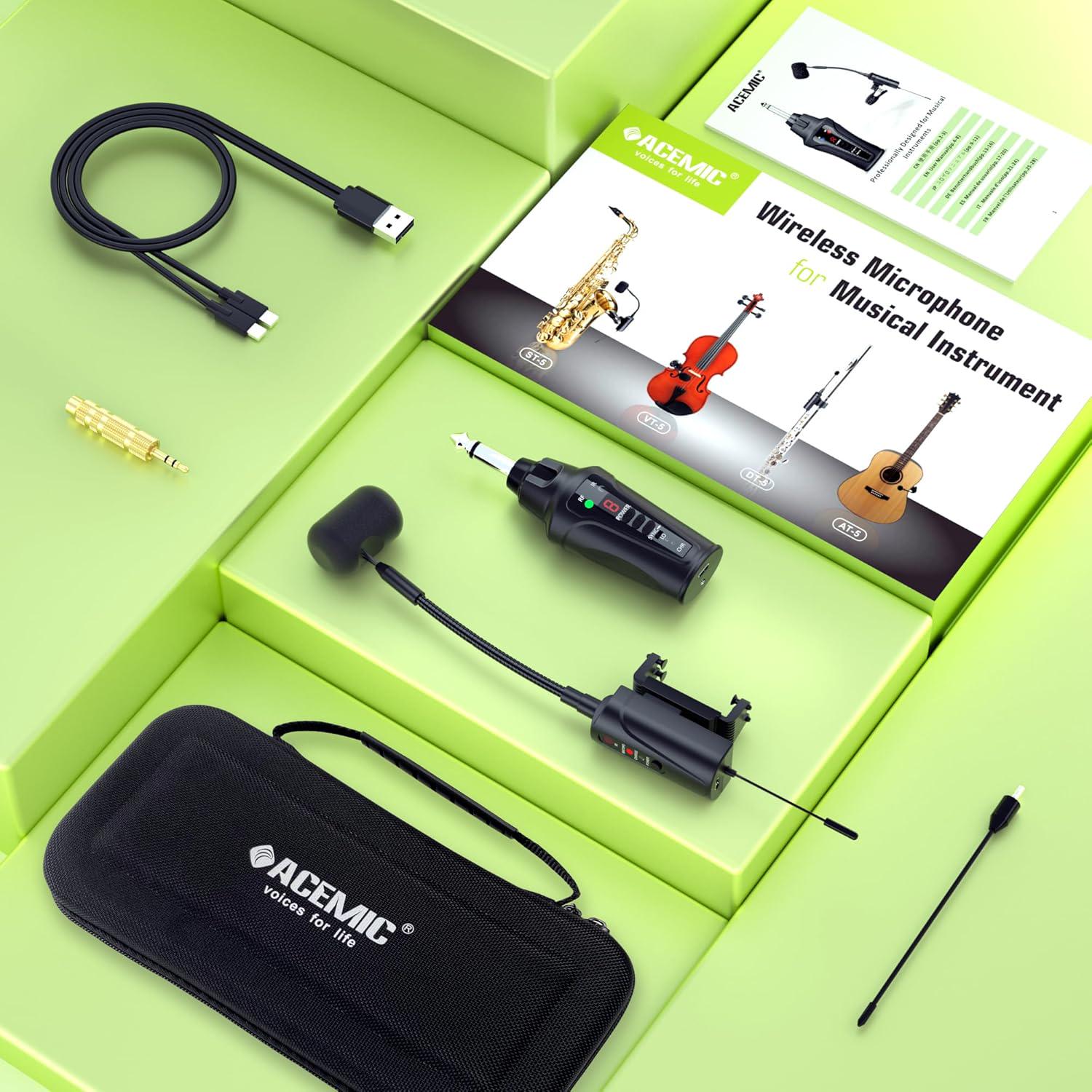 Радіосистема з бездротовим мікрофоном для скрипки та альта Violin & Alto UHF Acemic VT-5 2,4 Ггц (0140) - фото 12 Радіосистема з бездротовим мікрофоном для скрипки та альта Violin & Alto UHF Acemic VT-5 2,4 Ггц (0140) - фото 12