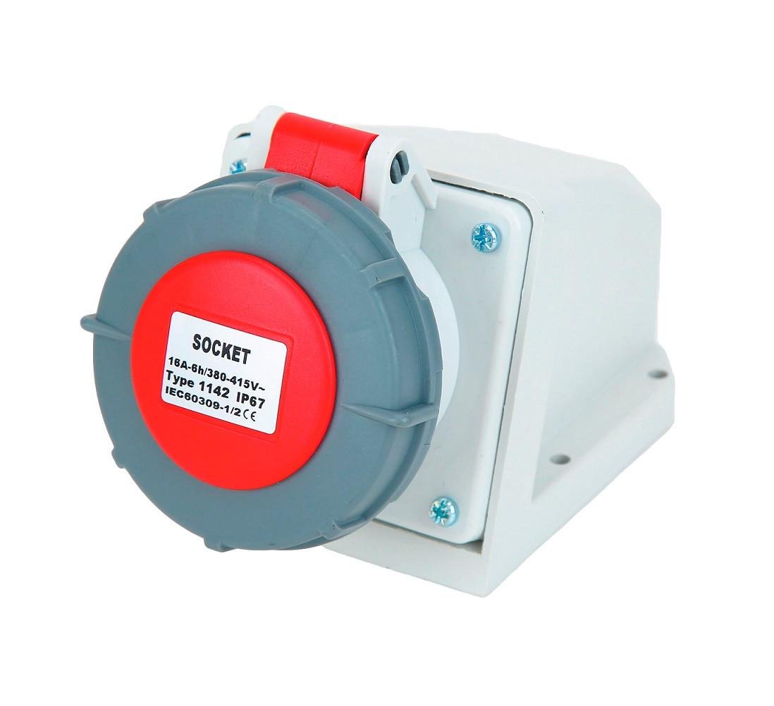 Розетка стационарная TechnoSystems 3Р+PЕ 16А 380В IP67 (5502047)