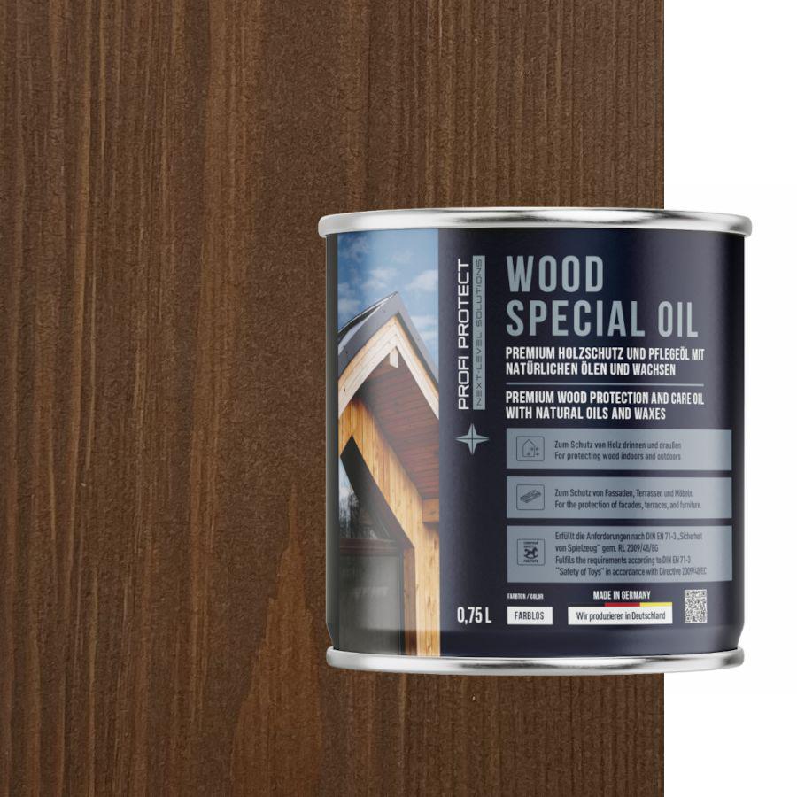 Лазурь на основе пчелиного воска и льняного масла ProfiProtect Wood Special Oil 0,75 л Russet (20758676) - фото 1