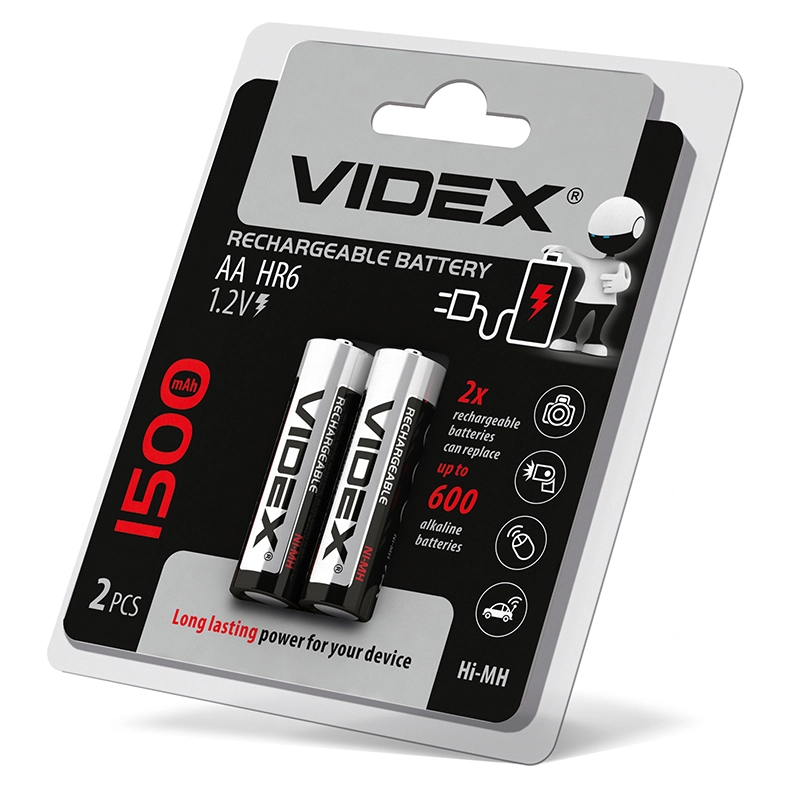 Аккумулятор Videx HR6/AA 1500 mAh 2 шт. (HR6/1500/2DBB)