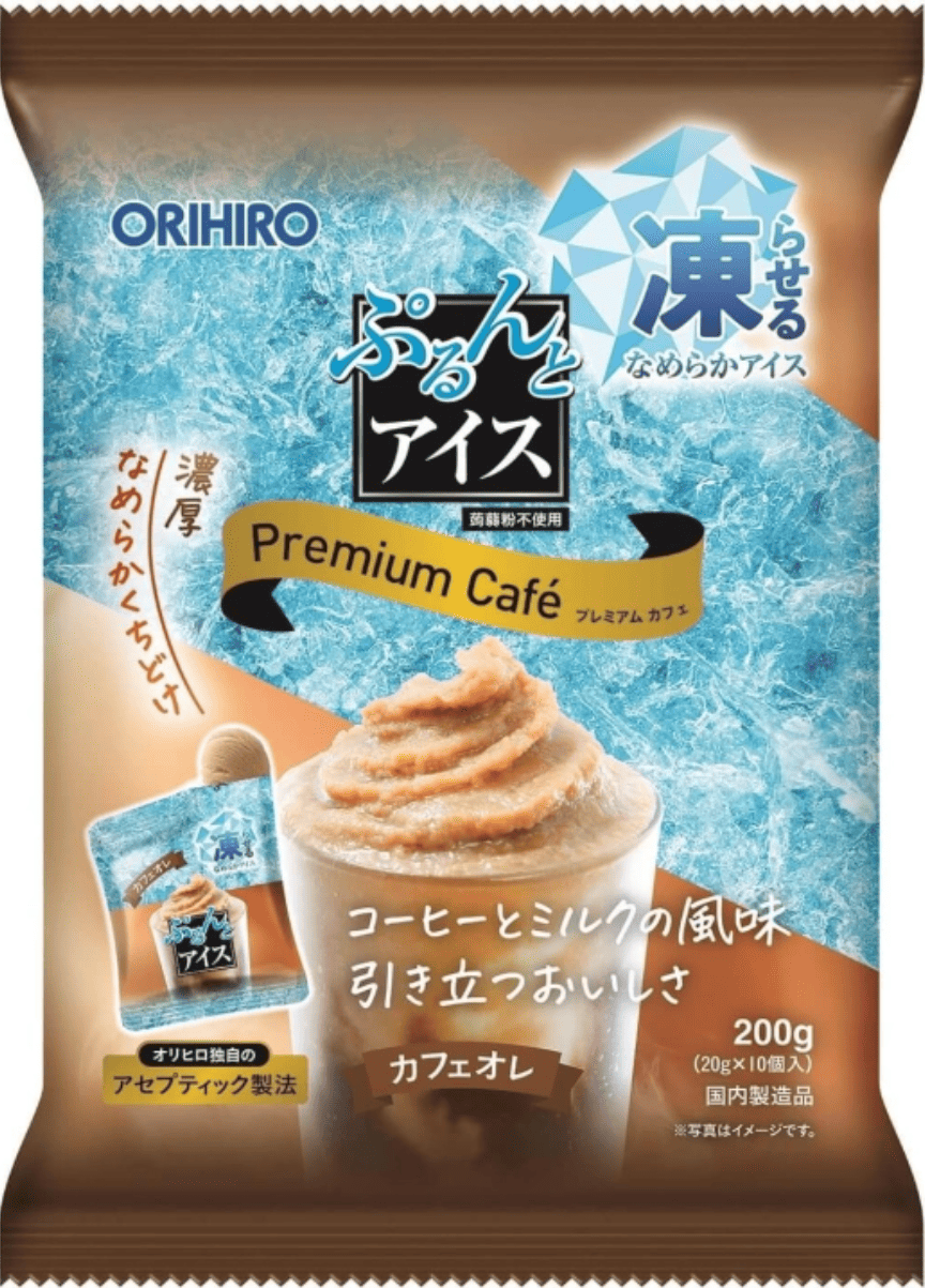 Цукерка японська-желе Orihiro Purunto Ice Premium Cafe Au Lait 10 шт. х 20 г (2847422438)