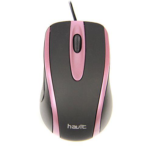 Миша Havit HV-MS753 USB 1000 dpi 3 кнопки Black/Purple (66124)
