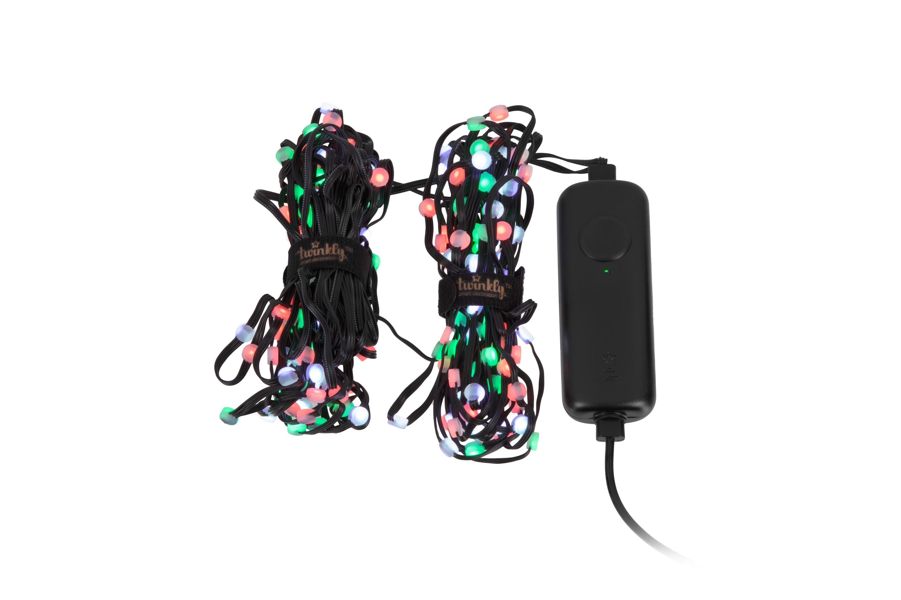 Гірлянда світлодіодна Twinkly Dots RGB Smart LED 200 ламп з чорним кабелем 10 м (TWD200STP-BEU)