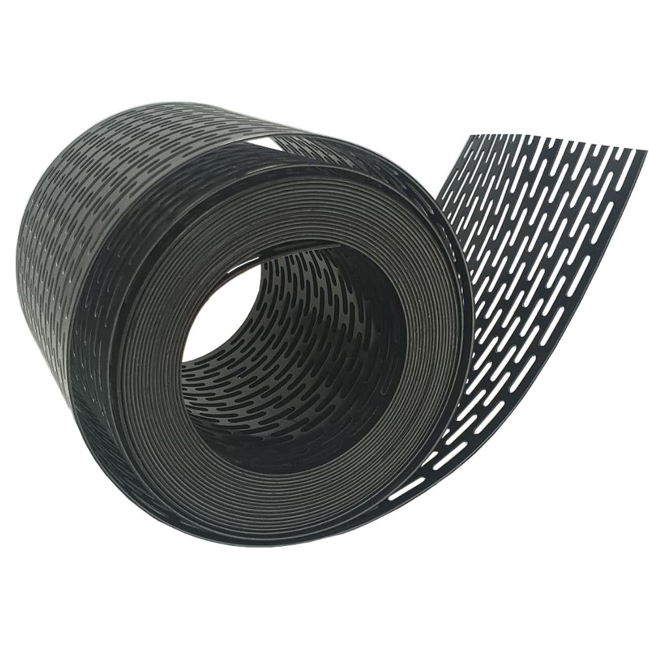 Вентиляційна стрічка звису ES AKM 100 мм х 5 м.п. Чорний (9005)