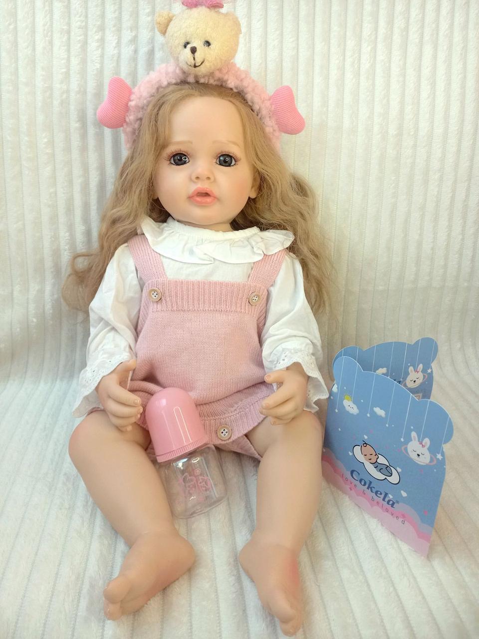 Кукла Reborn Алиса винил-силиконовая с соской/бутылочкой 55 см (1723677104) - фото 9 Кукла Reborn Алиса винил-силиконовая с соской/бутылочкой 55 см (1723677104) - фото 9