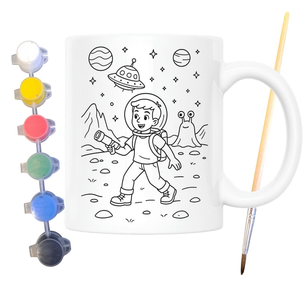 Набор для творчества кружка раскраска Космос 330 мл Белый (КР0164) - фото 2 Набор для творчества кружка раскраска Космос 330 мл Белый (КР0164) - фото 2