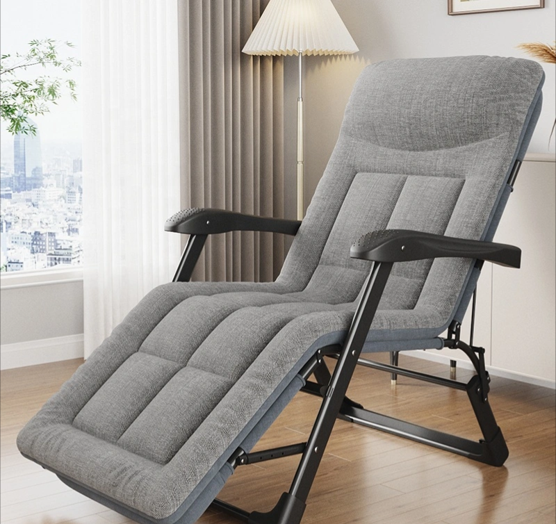 Крісло-ліжко LEOBRO 178х66х98 см до 150 кг з матрацом Сірий (LBFCB-G3-GRY)