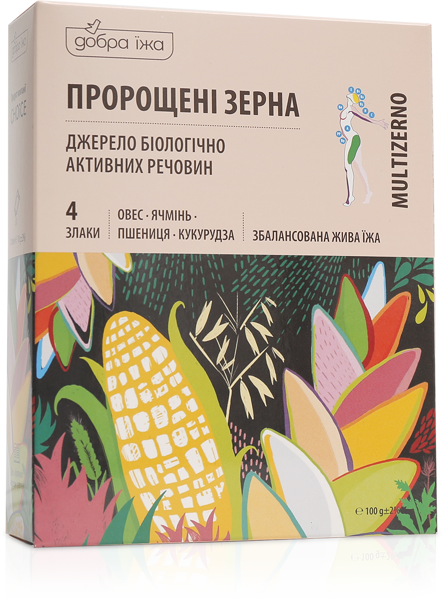 Пророслі зерна Добра Їжа в стиках 10 шт. по 10 г (87498218)