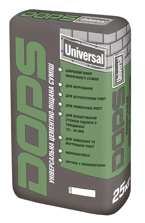 Универсальная цементно-песчаная смесь DOPS Universal 25 кг