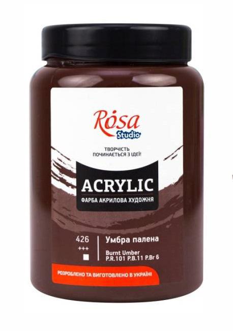 Краска акриловая ROSA Studio 400 мл Умбра жженая (skl-426)
