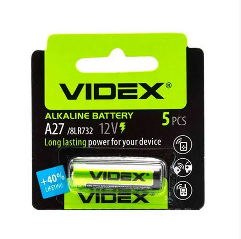 Батарейка Videx 12V 27A MN27 8LR732 A27 12V Alkaline батарея (287493)