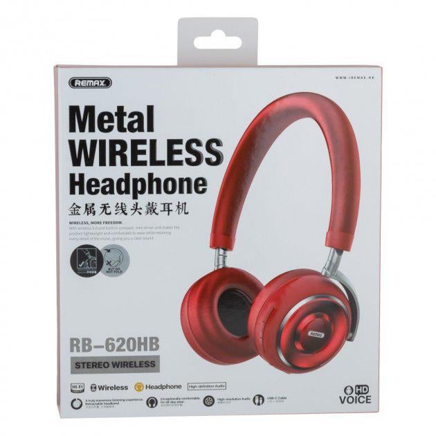 Навушники REMAX RB-620HB Wireless Stereo Headphone BT5.0/300mAh/18Hours/10x6x3cm red - фото 2