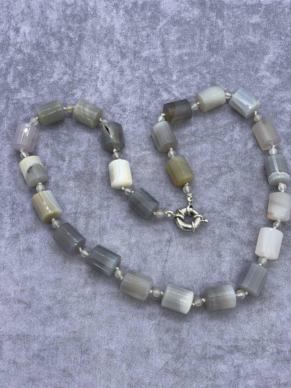 Намисто агат 45 см (915)