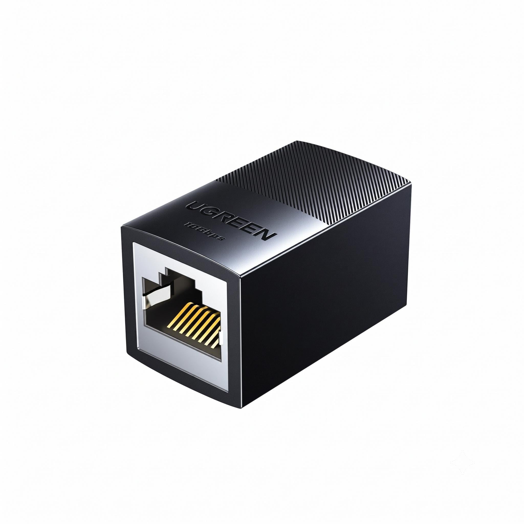 Соединитель RJ-45 UGREEN NW326 1 шт. до 10 Гбит/с PoE++ до 90 Вт экранированная линия до 100 м Черный (55359)