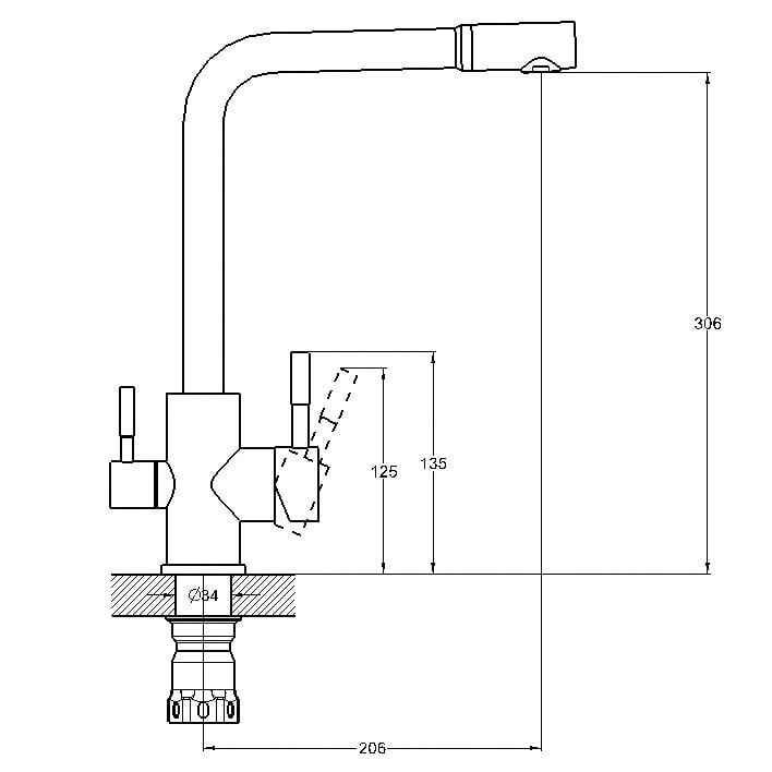 Змішувач на дві води для кухні Wezer EKO4C-01F з нержавіючої сталі - фото 5 Змішувач на дві води для кухні Wezer EKO4C-01F з нержавіючої сталі - фото 5