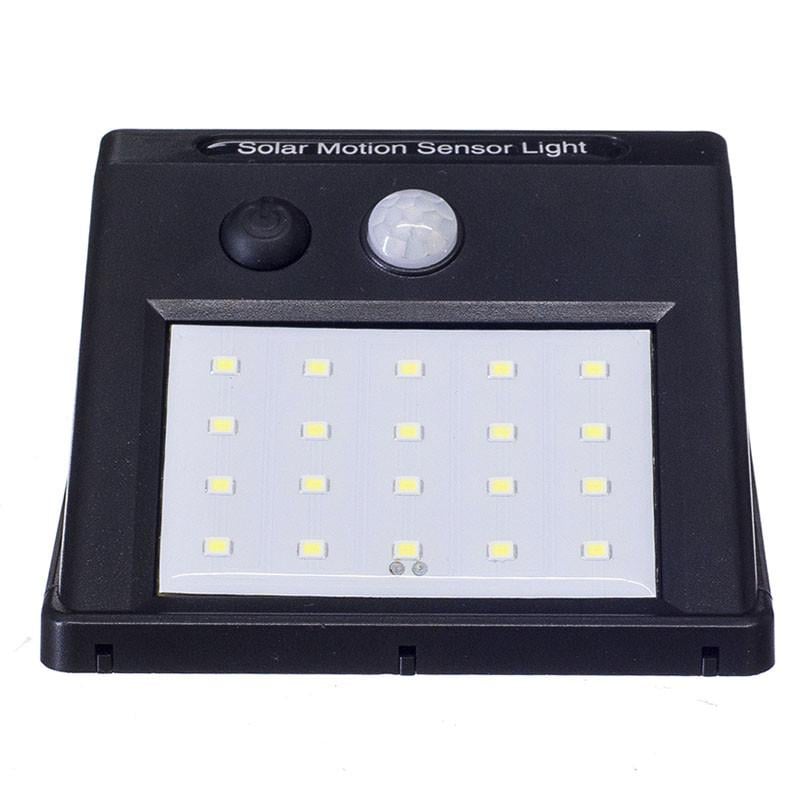Уличный настенный светильник Lesko 20 LED 1200 мАч на солнечной батарее с датчиком движения