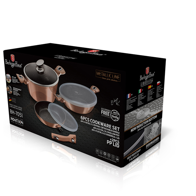 Набір посуду Berlinger Haus Metallic Line Rose Gold Edition (BH-7051) - фото 2 Набір посуду Berlinger Haus Metallic Line Rose Gold Edition (BH-7051) - фото 2
