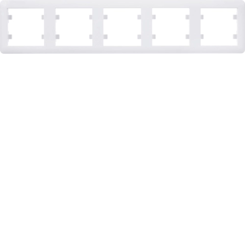 Рамка п'ятимісна горизонтальна Hager Lumina Soul Білий (WL5250)