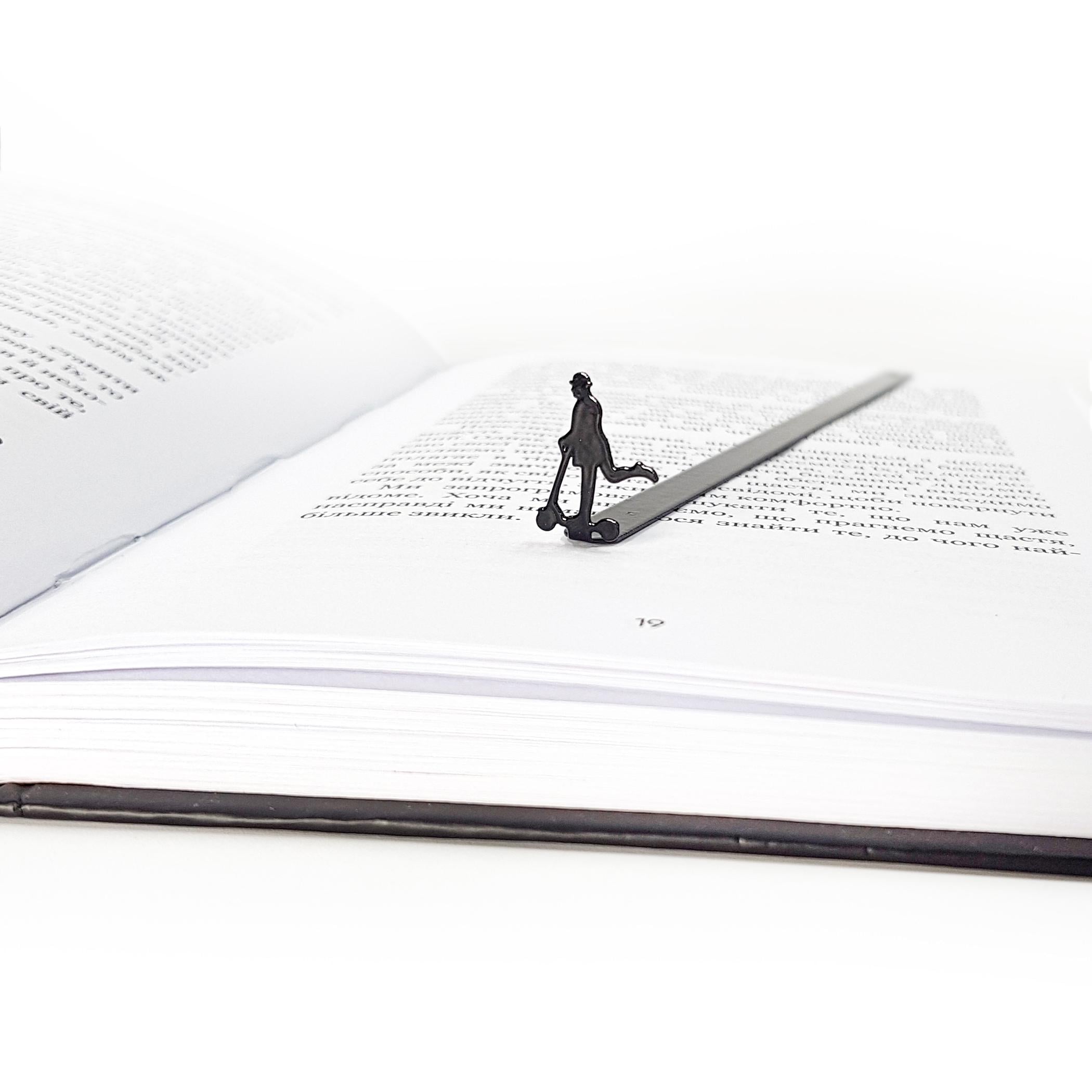 Закладка для книг Джентельмен на самокаті (sp6-BM01_gentleman_on_a_scooter)