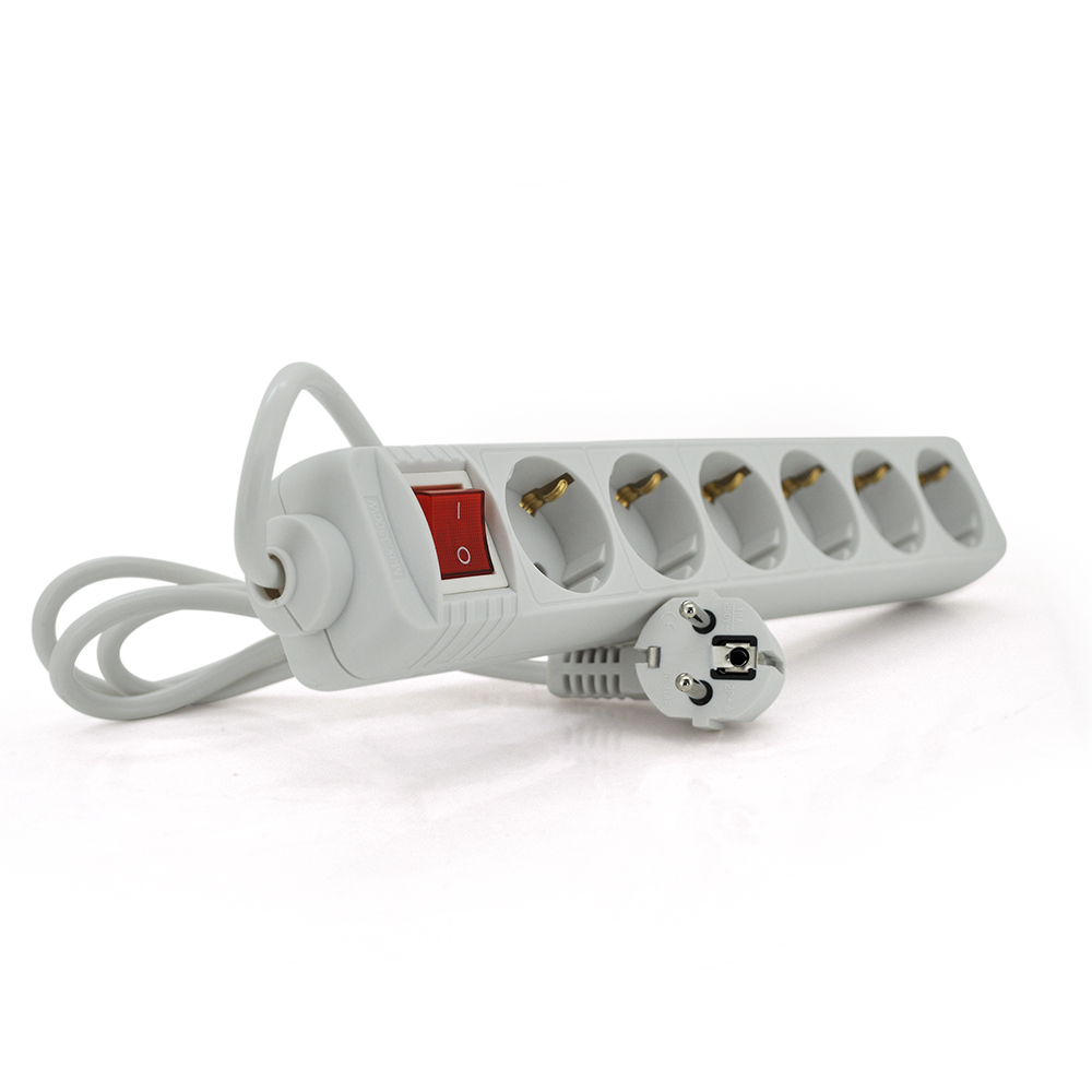 Фильтр сетевой Europower EPW615 6 розеток 3500 Вт 3х0,75 мм 1,5 м (YUT_V2801)