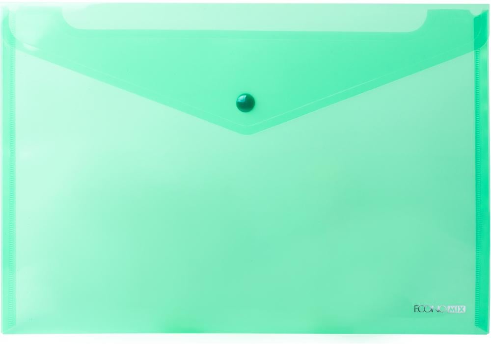 Папка-конверт Economix на кнопке А4 полипропилен Зеленый (E31301-04)