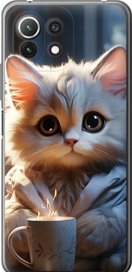 Чехол на Xiaomi Mi 11 Lite White cat (5646u-2281-42517)
