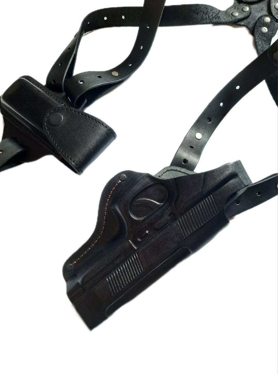 Кобура оперативная Beretta 92 двухсторонняя формованная с чехлом под магазин (21542644) - фото 4 Кобура оперативная Beretta 92 двухсторонняя формованная с чехлом под магазин (21542644) - фото 4