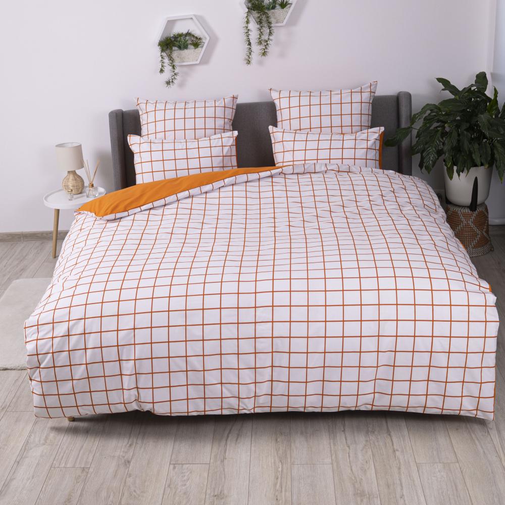 Комплект постельного белья ТЕП Check евро 200х220 см наволочки 2x70х70 см Terracotta (17622)