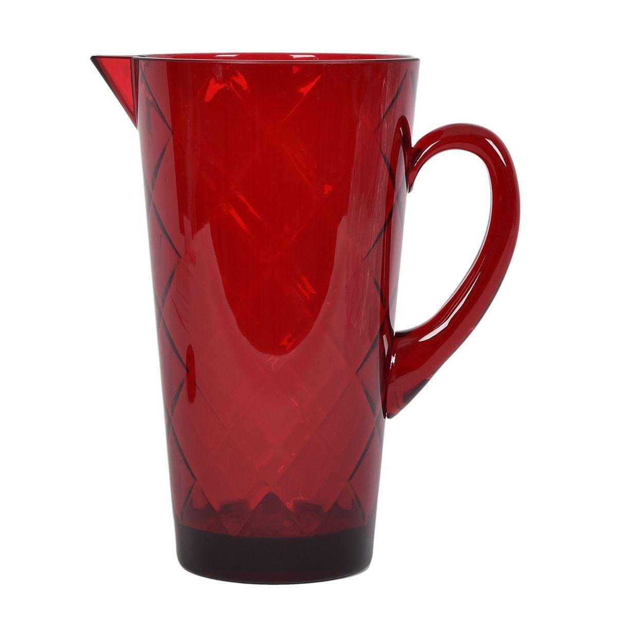 Кувшин с ручкой Certified International Алмазные грани из акрилового стекла 2,1 л Красный (20442) - фото 4 Кувшин с ручкой Certified International Алмазные грани из акрилового стекла 2,1 л Красный (20442) - фото 4
