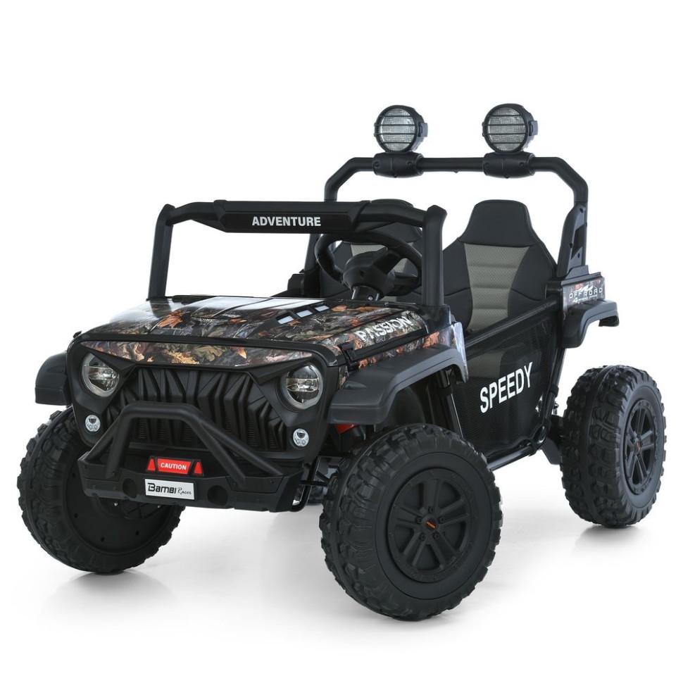 Детский электромобиль Джип Bambi 12V до 60 кг с пультом Черный (DE-169-E-704)