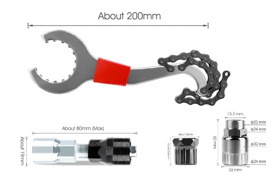 Набор инструментов для велосипеда съемники шатунов/каретки/кассеты - фото 2 Набор инструментов для велосипеда съемники шатунов/каретки/кассеты - фото 2