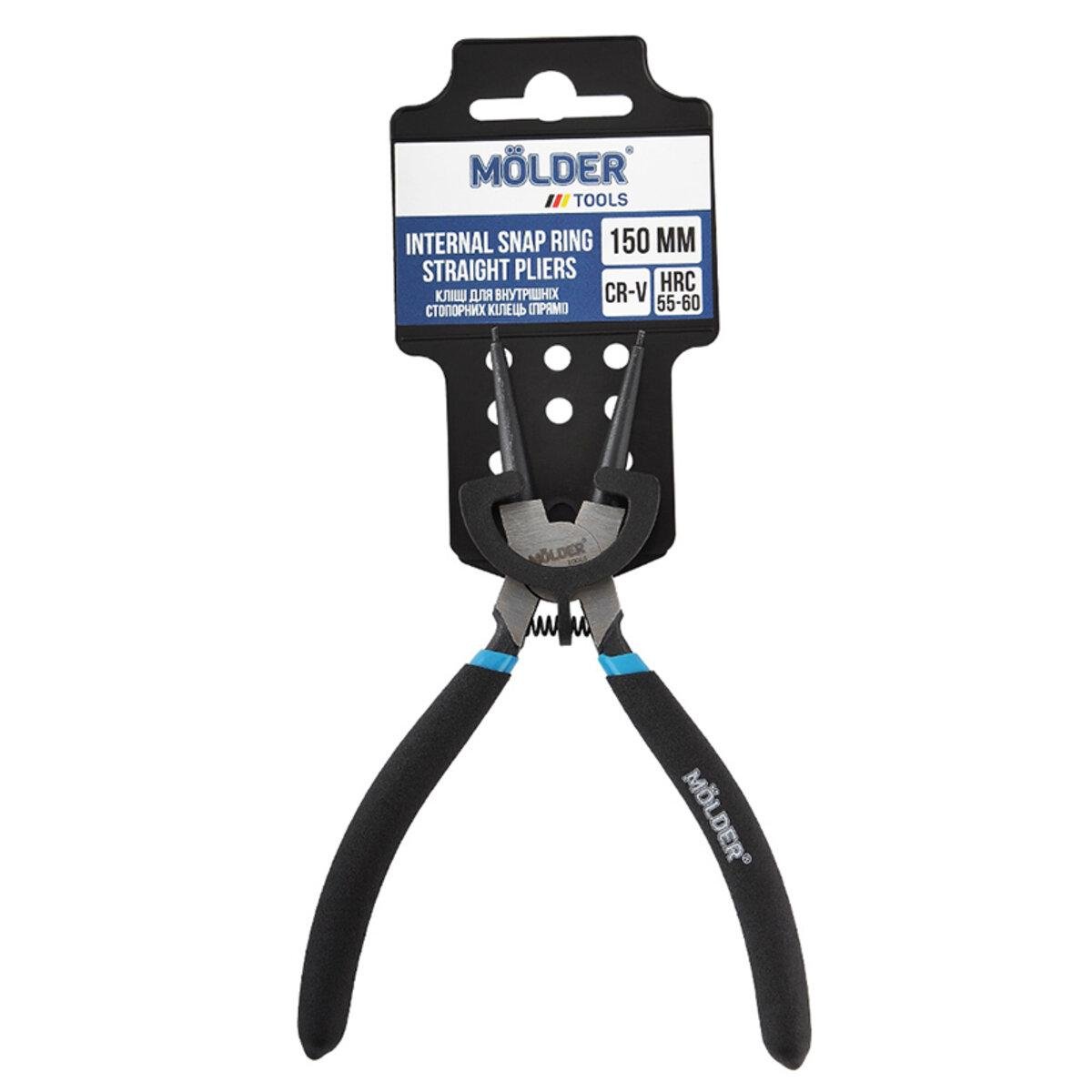 Кліщі Molder для внутрішніх стопорних кілець прямі Cr-V 150 мм