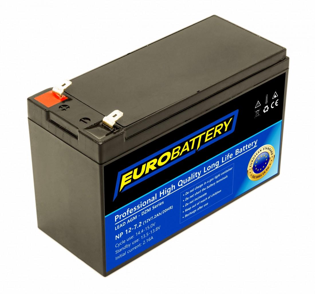 Акумулятор для ДБЖ EuroBattery AGM NP 12-7.2 DZM 12V 7,2 Ач (826) - фото 1 Акумулятор для ДБЖ EuroBattery AGM NP 12-7.2 DZM 12V 7,2 Ач (826) - фото 1