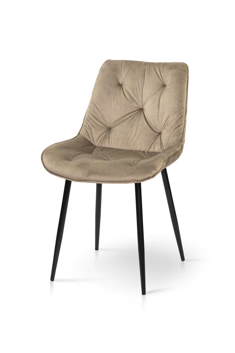 Стілець кухонний Мікс Меблі Прадо Чорний/Велюр/Мокрий пісок - фото 1 Стілець кухонний Мікс Меблі Прадо Чорний/Велюр/Мокрий пісок - фото 1