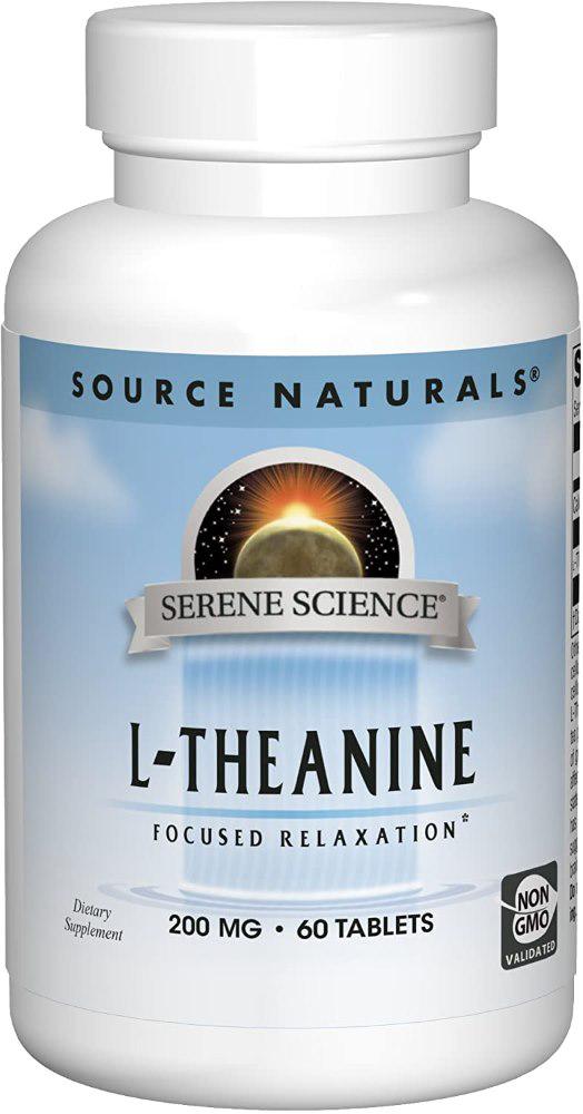 Теанін Source Naturals L-Тheanine 200 мг 60 Caps - фото 1