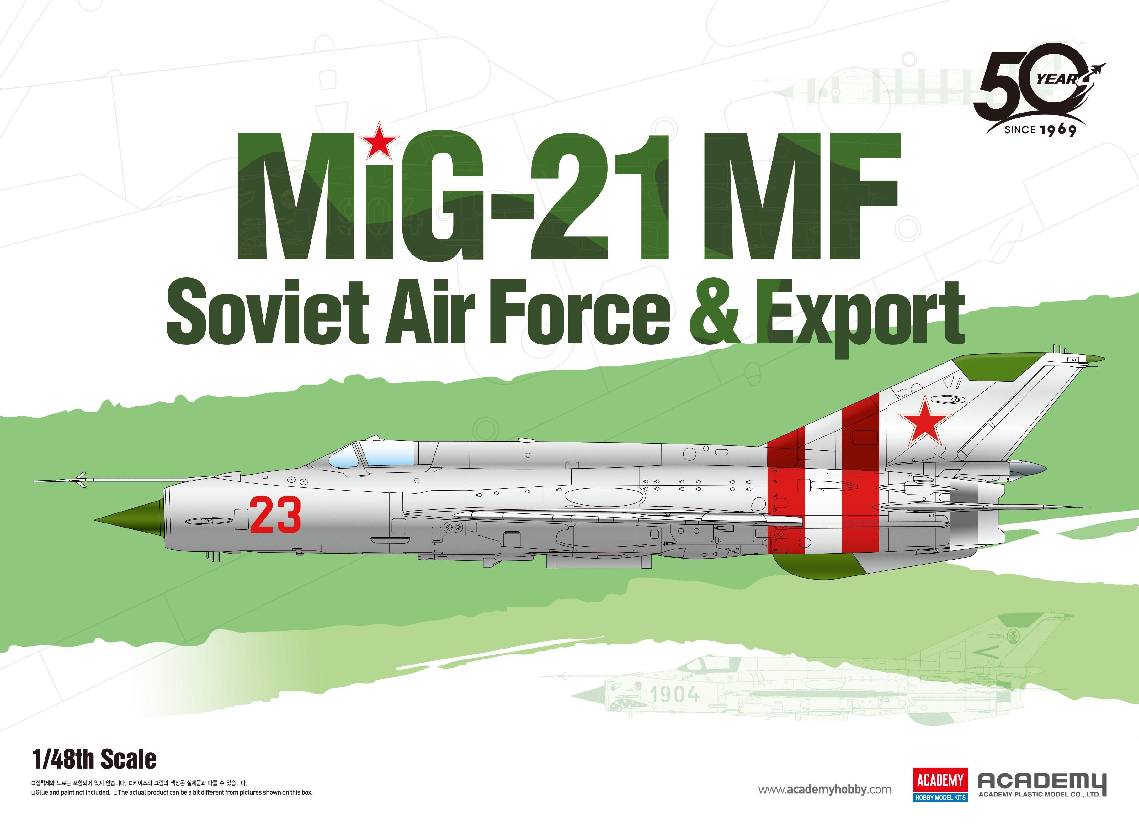 Сборная модель Academy Mig-21MF Soviet Air force&Export 1:48 (12311)
