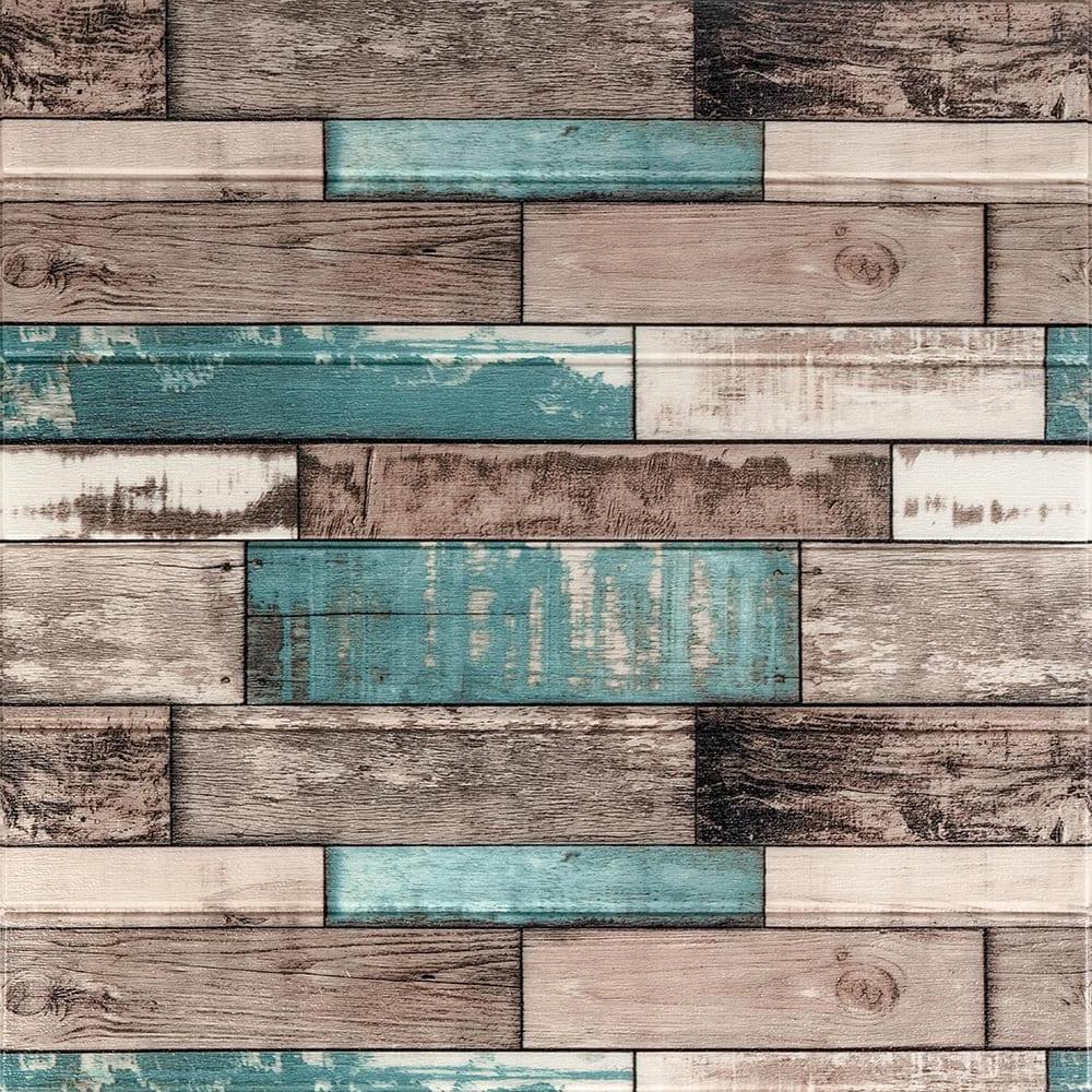 3D-панель самоклеющаяся Sticker Wall Синее дерево 700х700х6 мм (Панель-88)