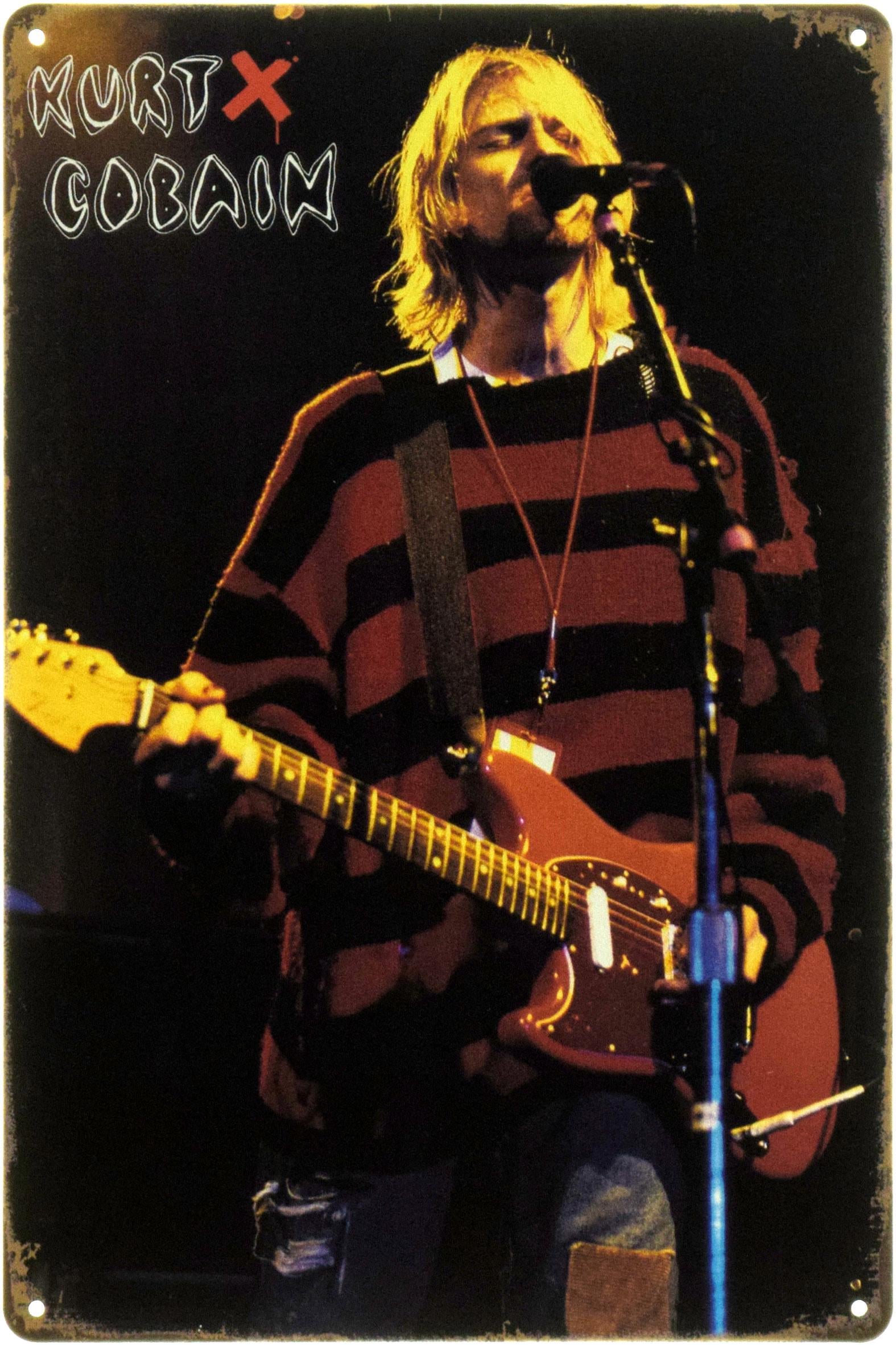 Табличка металлическая "Nirvana Kurt Cobain" 20x30 см (ms-104509)