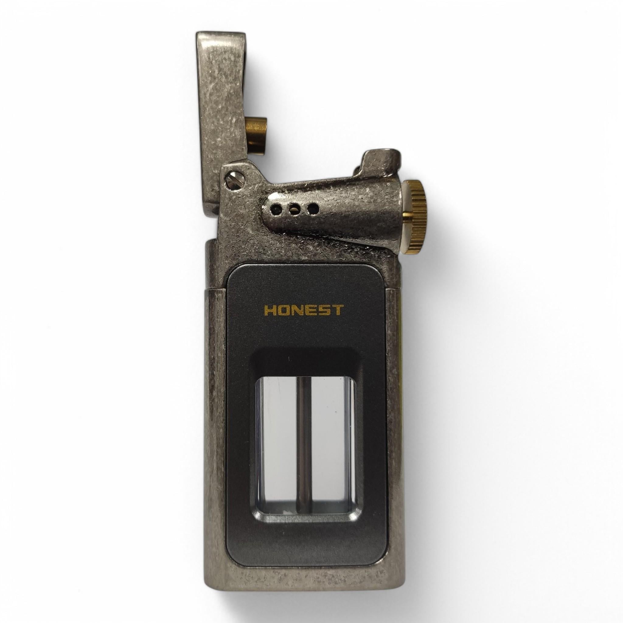 Зажигалка бензиновая Honest LJ01 в подарочной упаковке Silver (25372533)