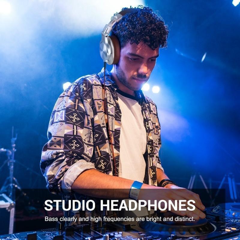 Навушники бездротові Накладні OneOdio A70 з мікрофоном Сірий (30469729) - фото 6