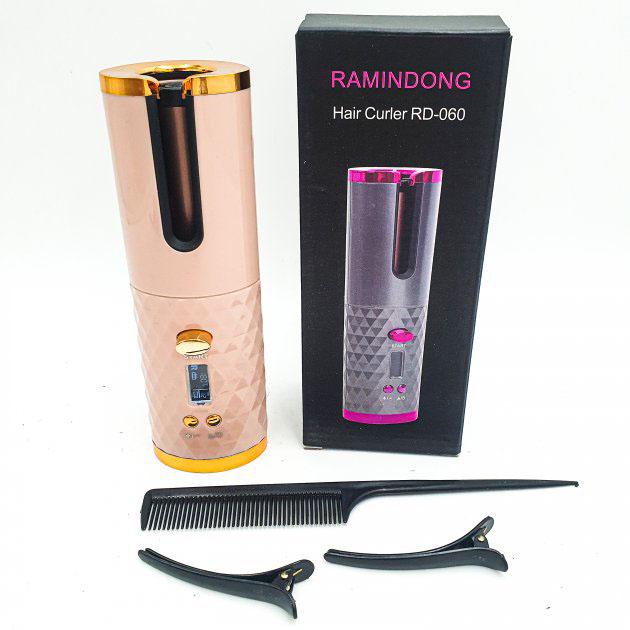 Плойка авто-бігуді для завивки волосся Ramindong Hair curler бездротовий Рожевий (144129)