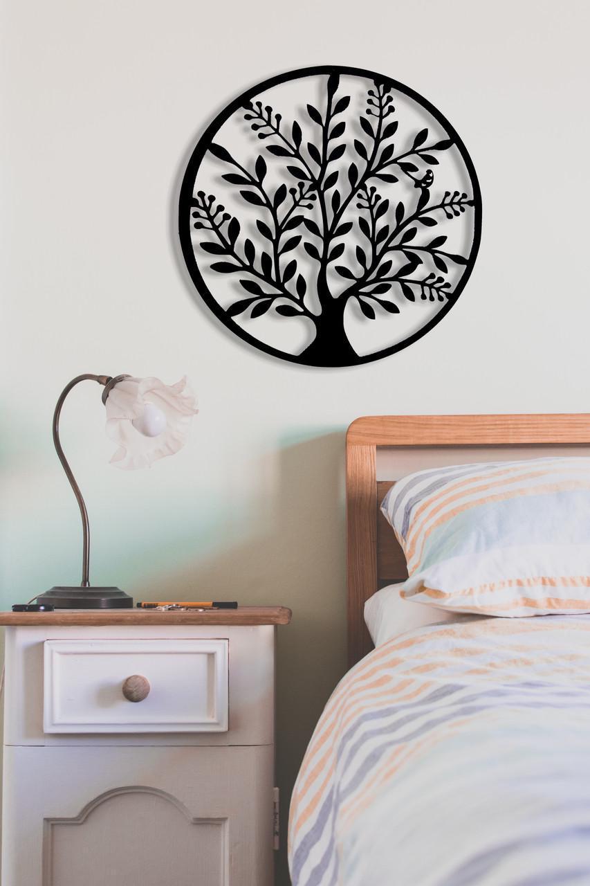 Картина-панно деревянная на стену в стиле лофт Decart Плодоносное дерево 50х50 см