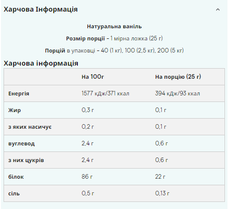 Протеїн сироватковий Impact Whey Isolate 1000 г Natural vanilla (100-29-3541555-20) - фото 2