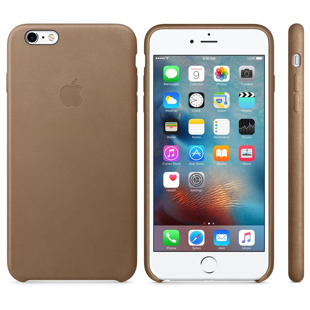 Чехол-накладка Apple Leather Case for iPhone 6S Plus, Brown (MKX92)