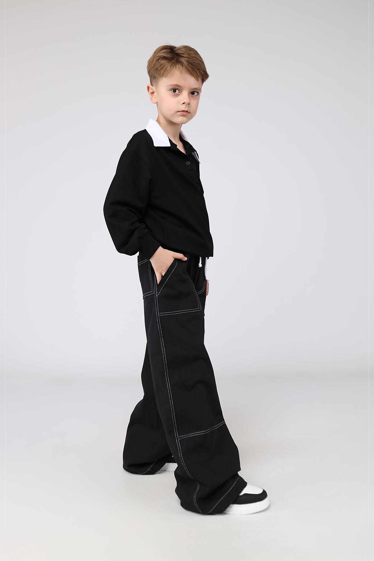 Брюки для мальчика ЦБ-00279473 140 см Черный (SKT001072508) Брюки для мальчика ЦБ-00279473 140 см Черный (SKT001072508)