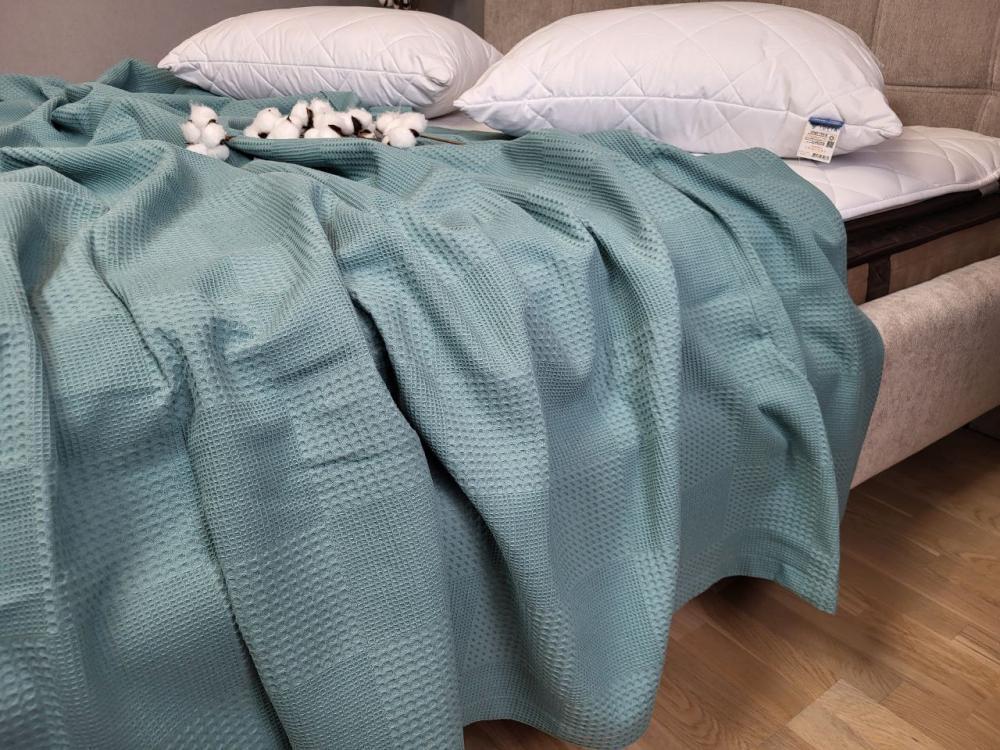 Покрывало Пике Вафелька 160x220 см Полынь (11145) - фото 5 Покрывало Пике Вафелька 160x220 см Полынь (11145) - фото 5